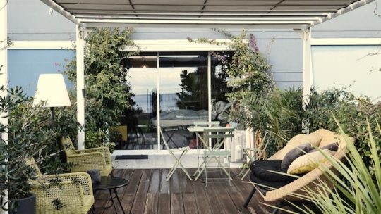 Veranda tuin aan huis